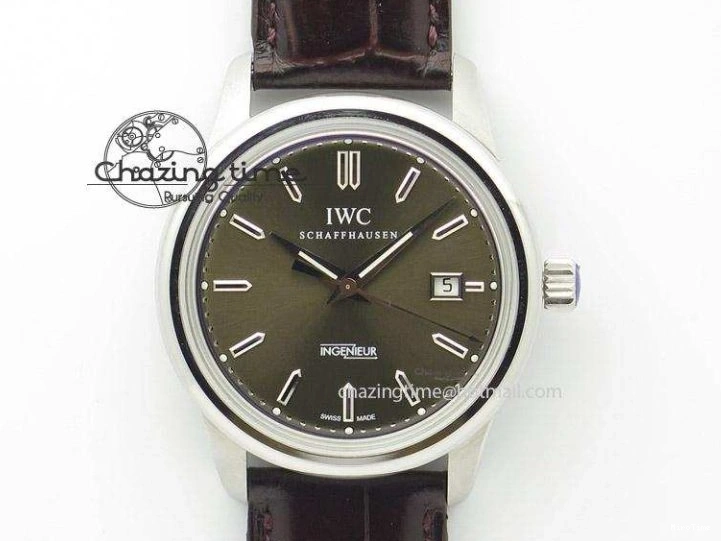 MIROTIME 0303 Affordable Ingeniuer St.Laurens SS Brown Dial MK 1:1 Best Edition On Black Leather Strap A 7365